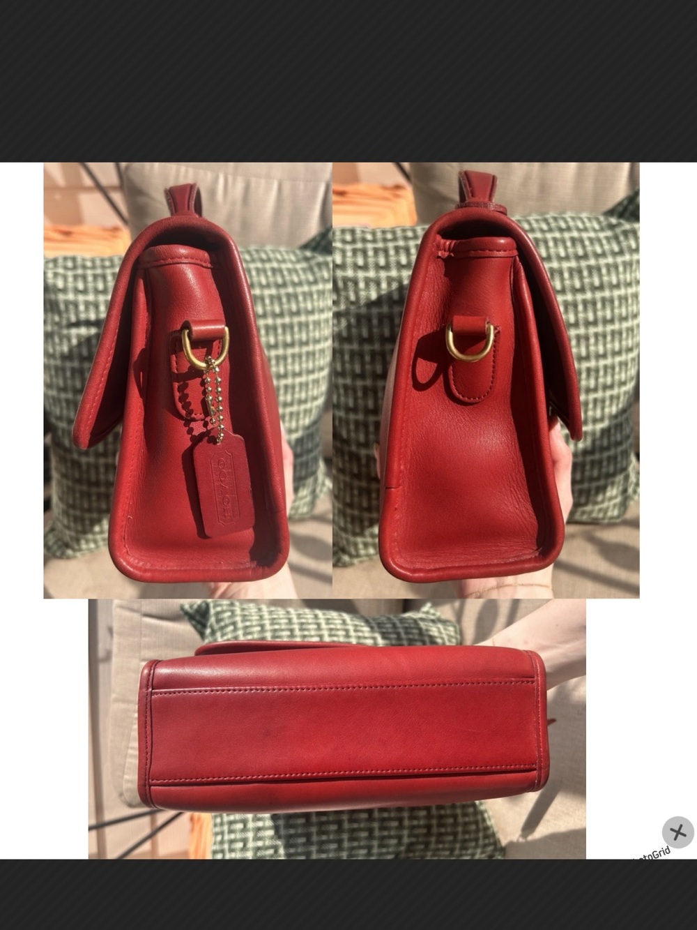 Vintage Coach Court Bag 9870 in red glove-tanned leat… - Gem